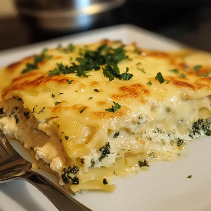 Lasagna de Pollo con Queso Crema