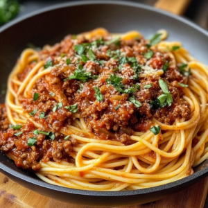 Spaghettis en Salsa Bolognese