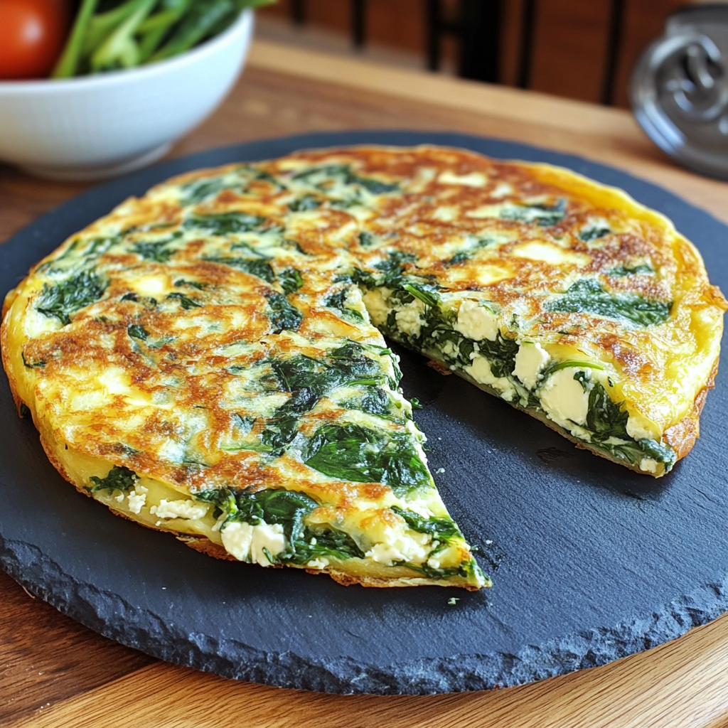 Tortilla de Espinacas y Queso