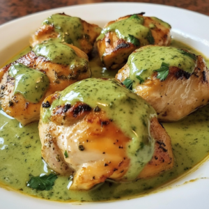 Pollo con Crema de Cilantro