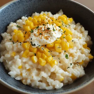 Arroz Blanco con Crema y Elote