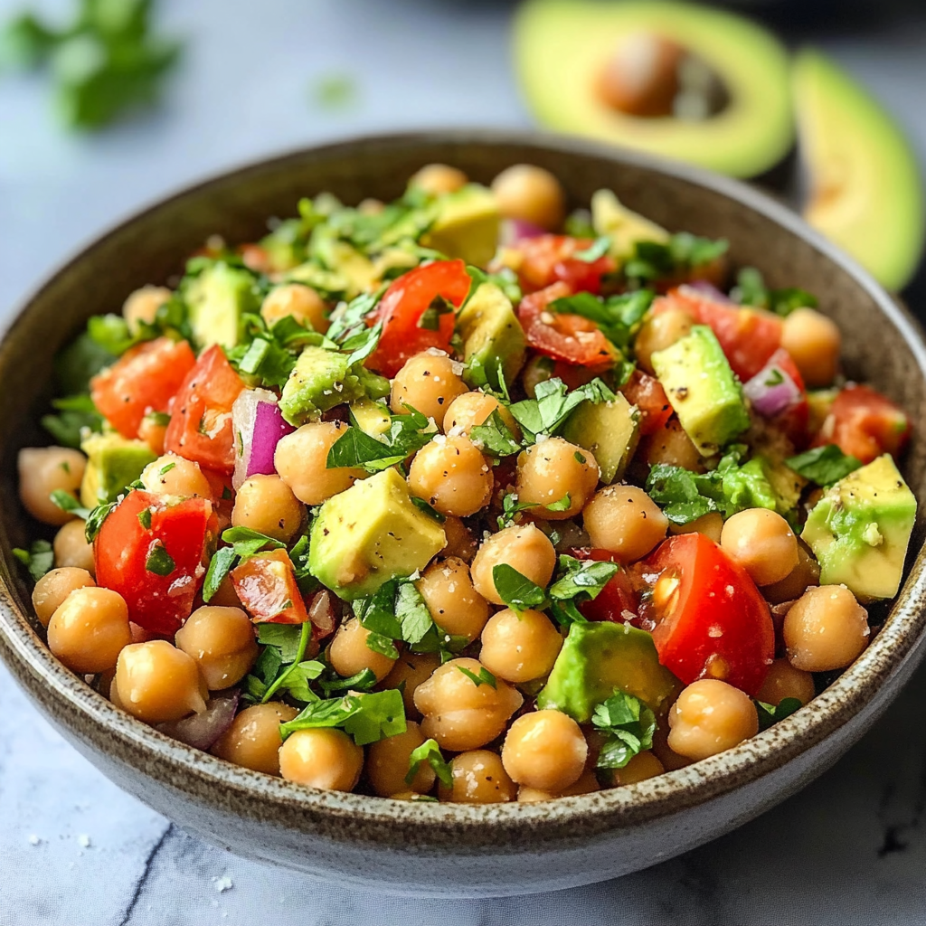 Ensalada de Garbanzos con Aguacate