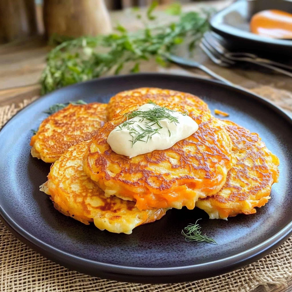 Tortitas de Zanahoria y Queso