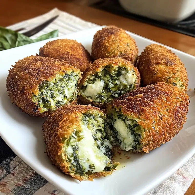 Croquetas de Espinacas con Queso Mozzarella