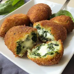 Croquetas de Espinacas con Queso Mozzarella