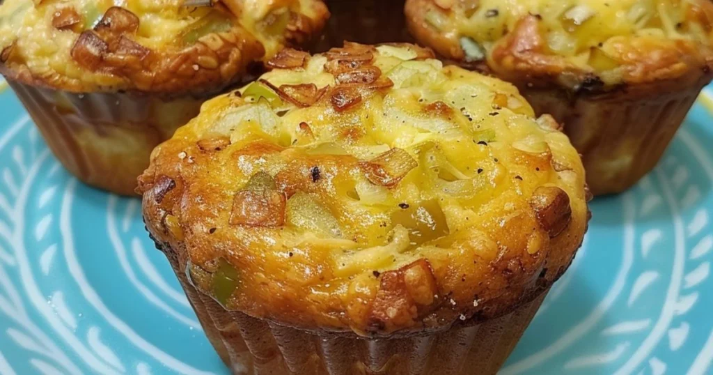 Muffins Proteicos de Zapallito, Cebolla y Queso
