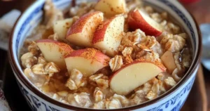 Ensalada de avena con manzana, canela y miel