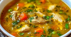 Sopa de Pollo con Vegetales