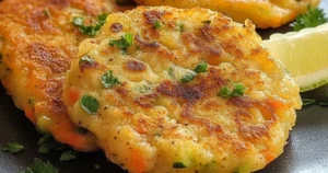 Tortitas de atún con verduras