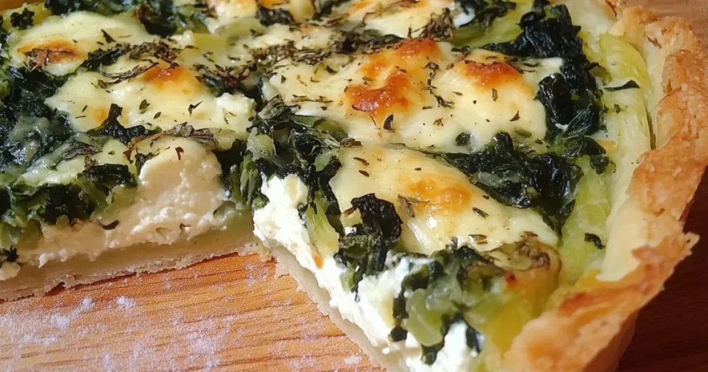 tarta de acelga y mozzarella