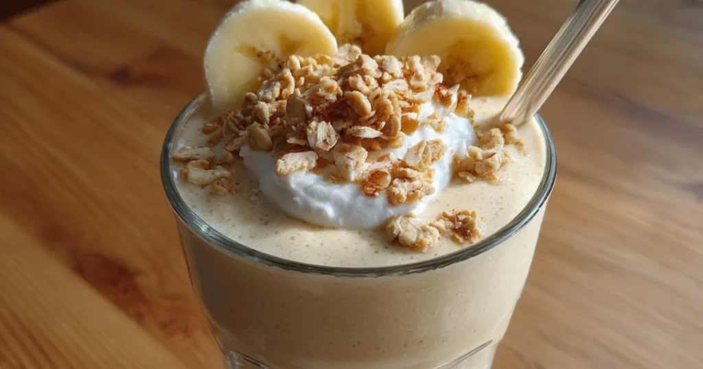 Batido de plátano y avena