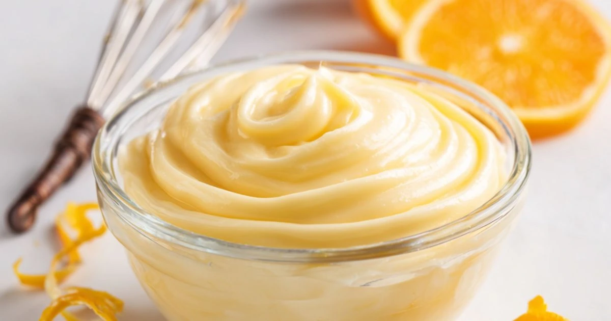 Crema pastelera de naranja