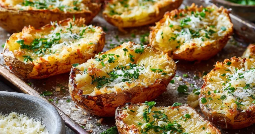 Papas al Horno con Ajo y Parmesano