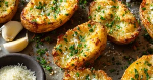 Papas al Horno con Ajo y Parmesano