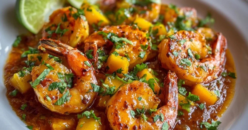 Camarones en Salsa de Mango y Chipotle